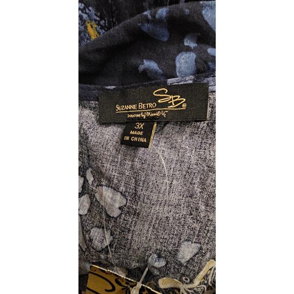 Suzanne Betro NWT Artsy Boho Midi Dress Size 3X Plus Multicolor Abstract Pockets - Picture 5 of 7